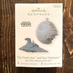 Star Wars Keepsake Death Star and Star Destroyer miniature ornaments
